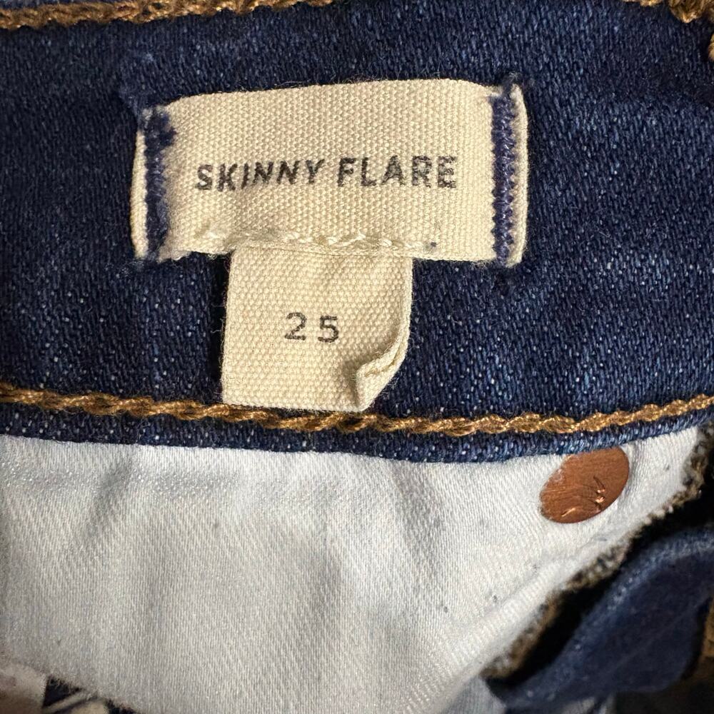 Madewell Dark Wash Skinny Flare Denim Jeans 25 Women’s Colleton Wash NG357 - Picture 5 of 7